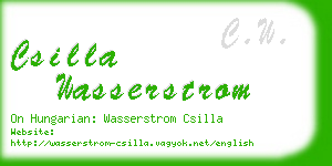 csilla wasserstrom business card